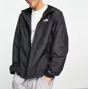 The North Face Hydrenaline Mens Jacket Light Windwall TNF Black Zip Pockets - Picture 1 of 7