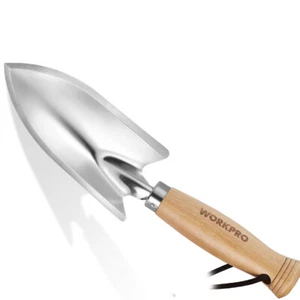 WORKPRO 11" Garden Hand Trowel Heavy Duty Garden Shovels Garden Tool Wood Handle - Picture 1 of 9