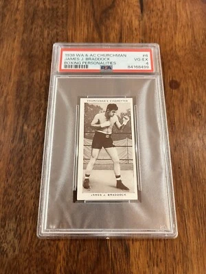 1938 Churchman James J Braddock Rookie Card ( PSA 4 VG/EX ) - Image 1 of 2