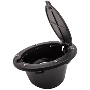 Black Aluminum Fuel Tank Cap Door Gas Cap Lid For Jeep Wrangler JK 2007-2018 - Imagen 1 de 11