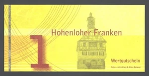Hohenloher Franken, 1 unit, Wertgutschein, Tyvek, POLYMER Local currency - Picture 1 of 3