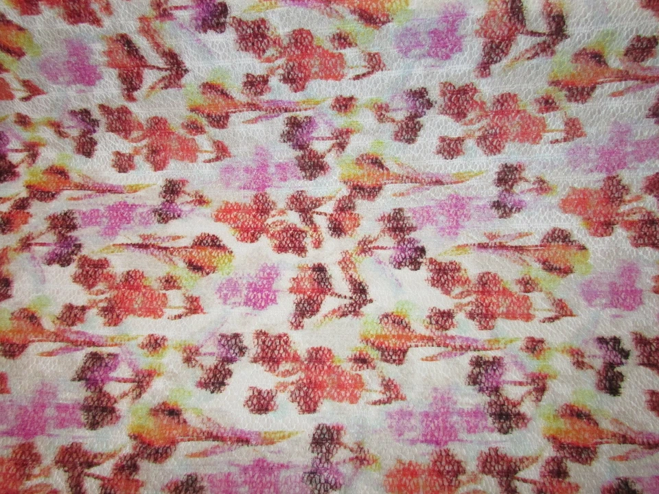 1-yard - 10"  POLY KNIT TEXTURED 2W STRETCH RARE TIE DYE PRINT - Image 1 of 3