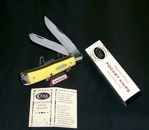 Case XX 3254 Knife Circa-1985 (5) Dot Yellow Delrin Handles W/Packaging,Papers - Picture 1 of 12