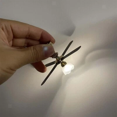 1:12 Dollhouse Miniature LED Ceiling Lamp Battery Powered Ceiling Fan Light USA - Image 1 of 4