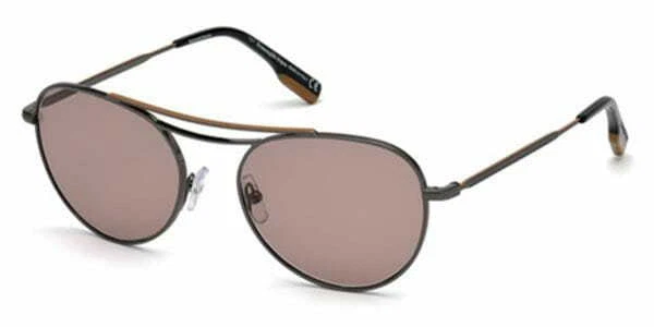 NUEVO CON ETIQUETAS Gafas de sol Zegna ez0103 08e BRILLANTE GUNMETAL, NEGRO BRILLANTE Y 54mm sin estuche Foto 1 de 1