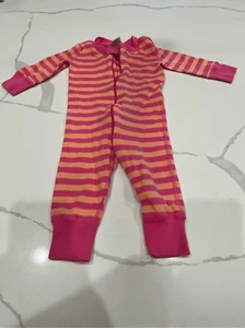 Hanna Andersson pink and orange striped pajamas - Picture 1 of 3