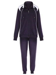 FREIZEITANZUG SPORTANZUG 2tlg JACKE HOSE  BAUMWOLLE HARMONY marine / weiß Gr. 66 - Bild 1 von 2