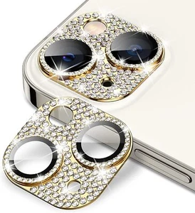 For iPhone 14 / 14 Plus Bling Diamond Camera Lens Protector Glitter Case Cover - Picture 1 of 44