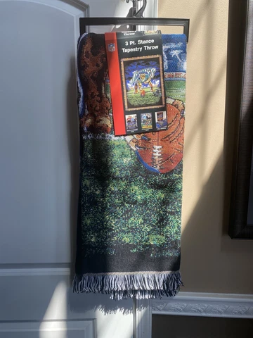 Jacksonville Jaguars 3 point stance Tapestry Blanket 48 x 60 Cover