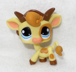 LITTLEST PET SHOP PETSHOP LPS #970 HASBRO COW KUH BEIGE UND BRAUN BLAUE AUGEN - Bild 1 von 5