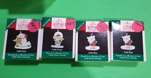 Lot of 4: 1990 Min Little Frosty Friends-Little Bear x2, Frosty, Seal Hallmark - Picture 1 of 11