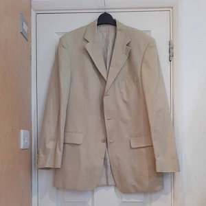 Hugo Boss Mens Cream 100% Egyptian Cotton Blazer Jacket.L-XL.Never used.Rrp 380£ - Picture 1 of 15