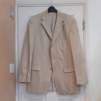 Hugo Boss Mens Cream 100% Egyptian Cotton Blazer Jacket.L-XL.Never used.Rrp 380£ - Image 1 of 4
