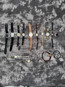 Lot of 17 Vintage & Modern Untested Womans Watches Peugeot, MZ Berger, Gitano - Picture 1 of 9
