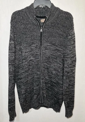 Great Northwest Gray Black Zip-Up Long Sleeve Men’s Sweater XL Size - Image 1 of 4