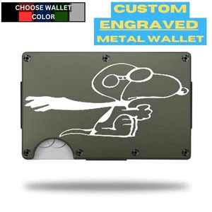 Cartera personalizada SNOOPY CHARLIE BROWN grabada con láser - Elige un color de billetera - Imagen 1 de 11
