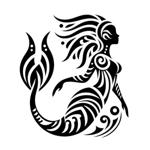 Tribal Mermaid Vinyl Decal Sticker window car van wall Transfer Ocean Fantasy  - Picture 1 of 48