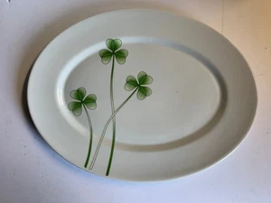 Marcus Notley Ireland Shamrock Clover Serving Platter 2005,16” x 12”,Porcelain - Picture 1 of 7