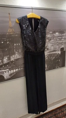 Esprit Jumpsuit Overall Damen Schwarz Gr. 36 mit Pailletten besetzt - Bild 1 von 4