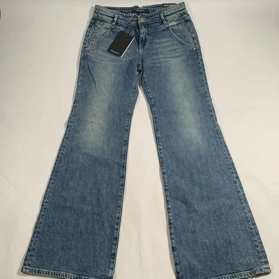 Miss Sixty Alice High Waist Small V-Fit Flare Jeans Womens Sz 30 Blue Denim NWT - Image 1 of 4
