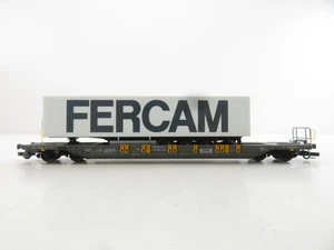 (WQ082) KombiModell H0 DC Taschenwagen HUPAC, 33 85 450 6 318-6, LKW-Aufliege... - Picture 1 of 8