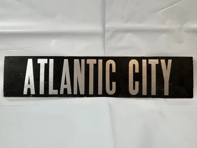 Vtg 50s 60s ATLANTIC CITY Cardboard Horse Race Track Advertising Sign - Image 1 of 4