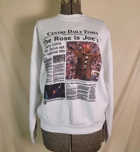 Vintage 1994 Penn State Rose Bowl Sweater Newspaper Print The Rose Is Joe's XL - Picture 1 of 12