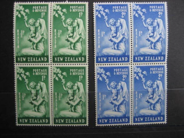 НОВАЯ ЗЕЛАНДИЯ БЛОКИ 4 NHM- 1949 ЗДОРОВЬЯ НАБОР SG 698/9 - Изображение 1 из 1