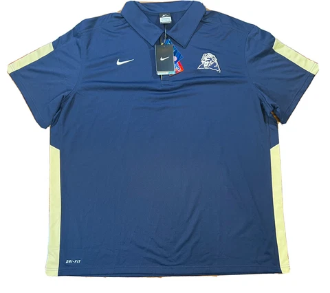 Nike Dri-Fit Mens 2XL Blue Short Sleeve Pittsburg Pitt Panthers Polo Shirt NWT Cover