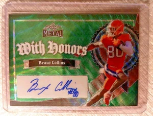 2024 Leaf Metal Autograph Beaux Collins With Honors Green Wave Auto # 1/2 Rookie - Picture 1 of 3