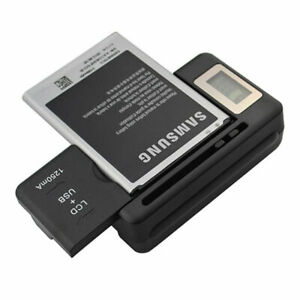Universal External Mobile Phone Battery Desktop Charger Kit USB Port LCD Display