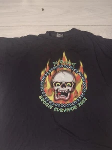 Vtg 2002 Biker Fest Shirt Abate of Indiana Boogie Survivor T Shirt Size 4XL - Picture 1 of 5