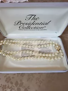 Vintage Mallorca Jewelry The First Lady Collection 2 Strand Faux Pearl Necklace - Picture 1 of 1