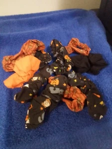 Handmade ponytail holders scrunchies 10 pack random colors patterns - Picture 1 of 2