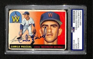 Camilo Pascual Signed 1955 Topps Card #84 Washington Nationals PSA/DNA 195386 - Picture 1 of 2