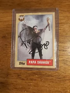 2007 Topps Heritage III WWE Wrestling Papa Shango Hand Signed Card #78 - Picture 1 of 2