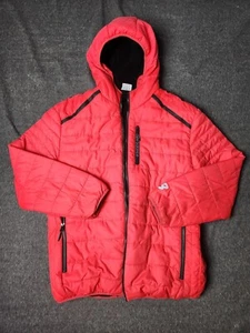 New Balance Jacket Mens Large Red Puffer Quilted Insulated Sherpa Lined Full Zip - Picture 1 of 10
