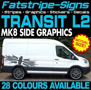 passend für Ford Transit MK8 L2 MWB GRAFIK AUFKLEBER STREIFEN CAMPER VAN WOHNMOBIL ST - Bild 1 von 2