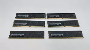 Lot 6x Micron 16GB 1Rx4 PC4-2933Y-RC2-12 ECC REG RDIMM Server RAM MTA18ASF2G72PZ - Picture 1 of 3