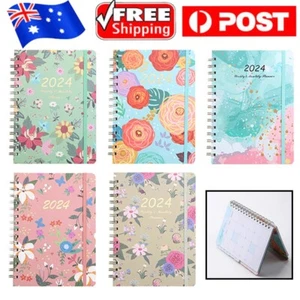 2025 Planner Flower Diary A5 Smooth Writing for School Business Book Idea Gift - Picture 1 of 19