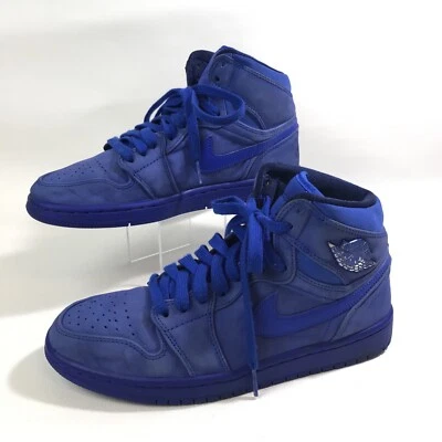 Nike Air Jordan 1 Retro High AH7389-400 Premium Blue Suede Women's 8.5 Men 7 - Image 1 of 4