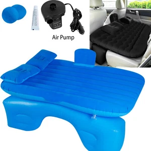 Car SUV Air Bed Sleep Travel Inflatable Mattress Seat Cushion Mat Camping w Pump - Picture 1 of 26