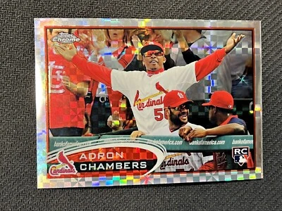 2012 Topps Chrome Baseball XFractor Adron Chambers St. Louis Cardinals #153 - Image 1 of 2