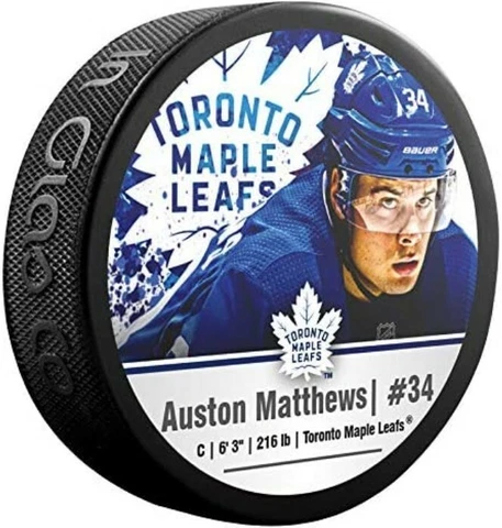 Auston Matthews Toronto Maple Leafs NHL Stars Photo Hockey Puck Cover