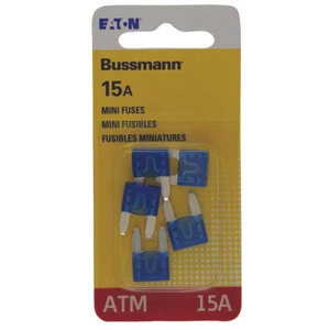 Bussmann BP/ATM-15-RP 15A 32V 1kA Blue Blade Fuse 0.64 L in. (Pack of 5) - Picture 1 of 1