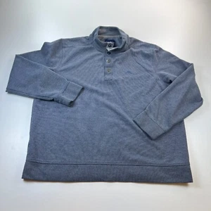 Tommy Bahama Henley Sweater Mens Extra Large XL Blue Mock Neck Casual - Picture 1 of 9