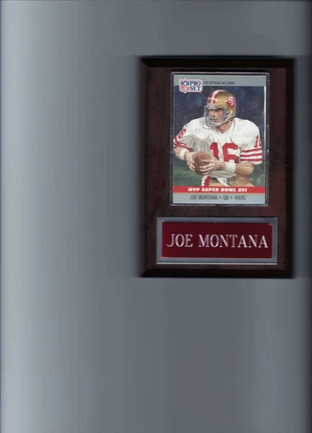 JOE MONTANA PLAQUE SAN FRANCISCO FORTY NINERS 49ers FOOTBALL NFL   C4 Cover