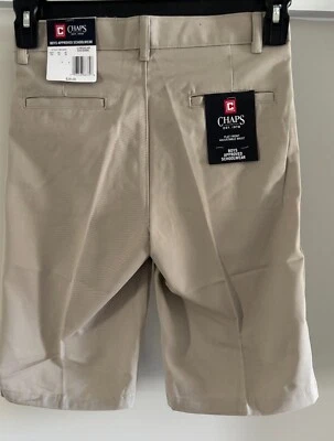 Chaps 卡其色短裤男孩校服 12 码(全新带标签 28 美元) — 第 1/4 张图片