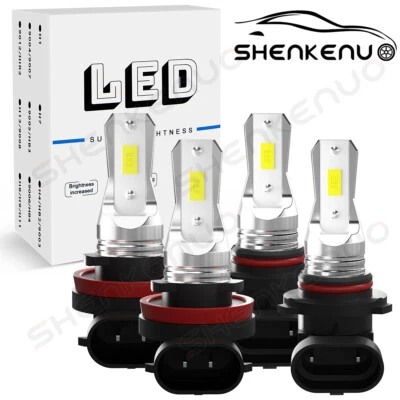 Combo de 4 bombillas LED delanteras de haz alto bajo para Scion iQ 2012-2015 - 6000K Foto 1 de 4