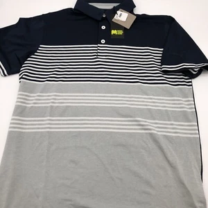 Puma Golf Tour Mattr Track Poloshirt Herren Medium Navy Blazer - High Rise NEU - Bild 1 von 15